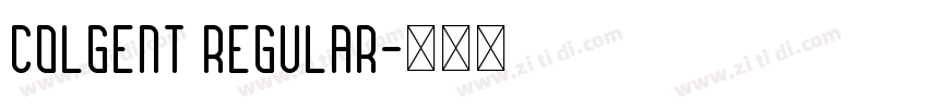 Colgent Regular字体转换